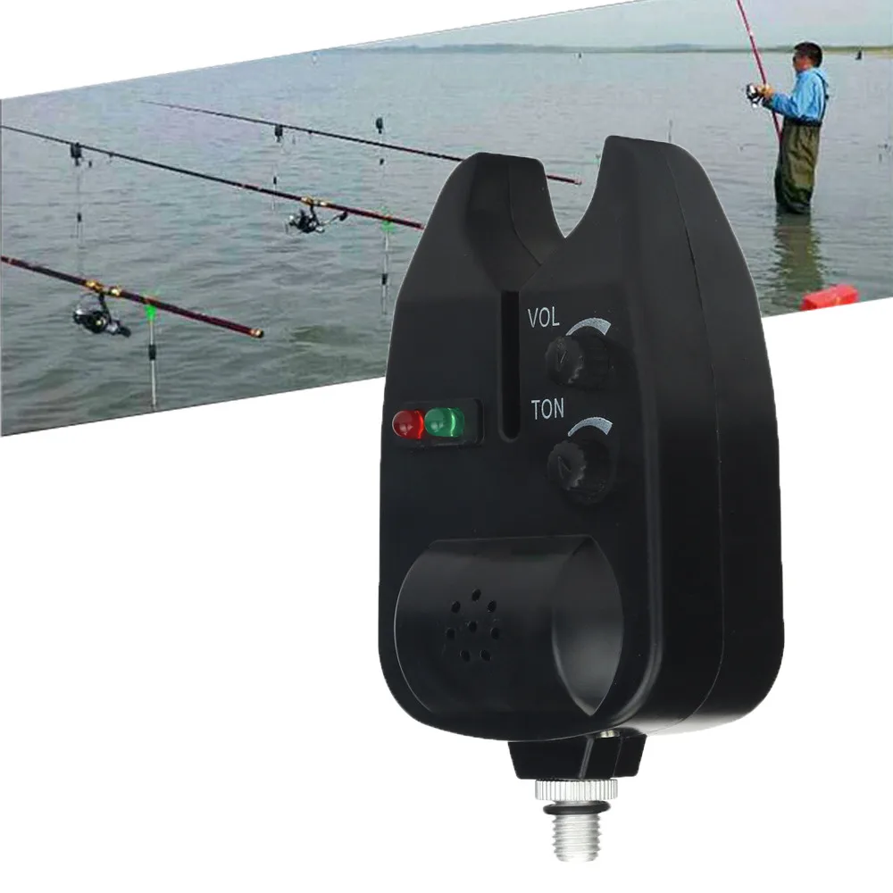 

2 LED Adjustable Tone Volume Sensitivity Sound Alert Fishing Bite Alarm Water Resistant Fishing Alarm Fishing Rod Swingers