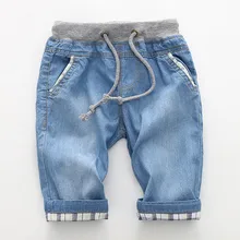 Детские джинсовые шорты для мальчиков г. Летние детские свободные мягкие повседневные джинсовые шорты для маленьких мальчиков от 3 до 7 лет, одежда TX208