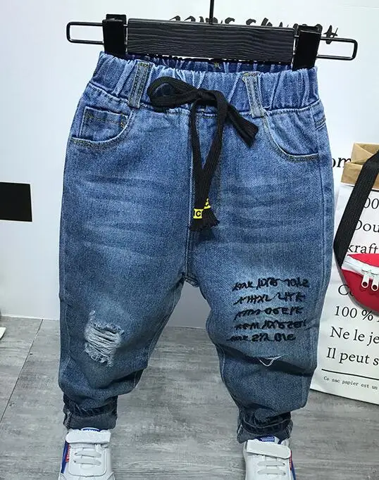 jeans Куртка из искусственной кожи для маленьких мальчиков+ рубашка+ джинсы спортивные комплекты для мальчиков весенне-осенний Детский костюм комплекты одежды для детей от 2 до 6 лет - Цвет: jeans