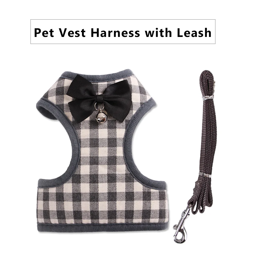Поводок для собак, жилет для домашних животных, комплект с поводком, регулируемый нагрудный ремень для маленьких собак, кошек, щенков, Bichon Frise Schnauzer Pomeranian