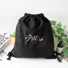Kpop Straykids веревочный тянущийся рюкзак SEUNG MIN FELIX прочный и экологичный модный холщовый рюкзак унисекс сумка на шнурке