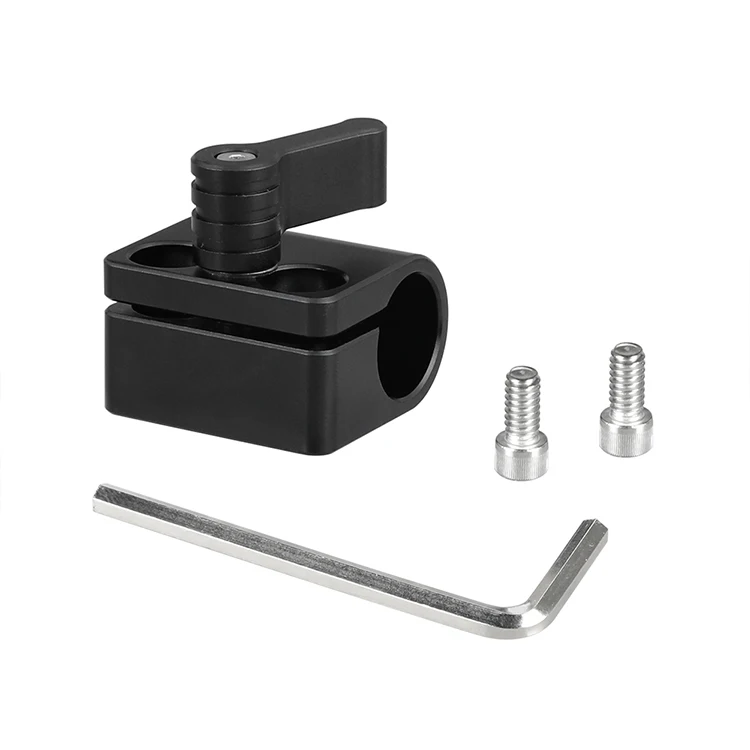 Kayulin Solid Single 15mm Rod Clamp Adapter With 1/4"-20 Mounting Screws