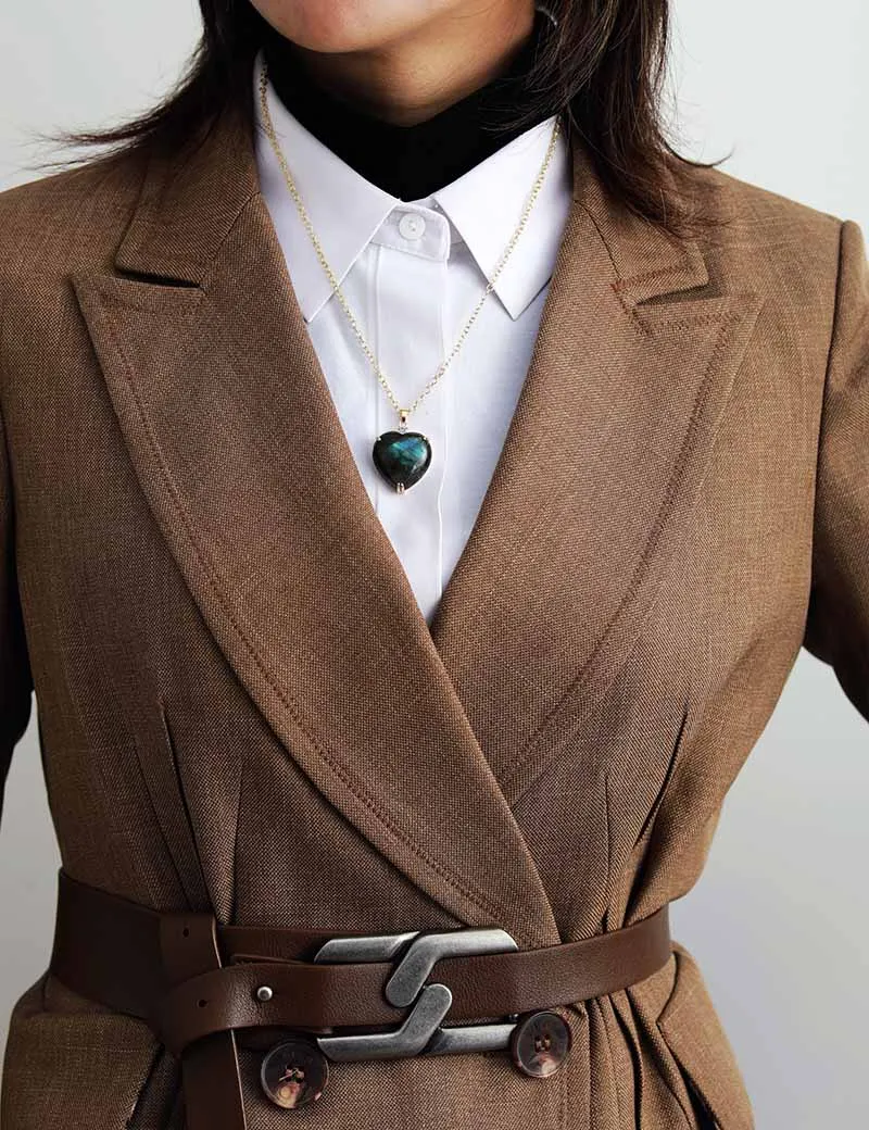 Everlasting Labradorite Heart Pendant Necklaces Classic Fashion Natural Gems Stone Jewelry Bijoux Wholesale Dropshipping