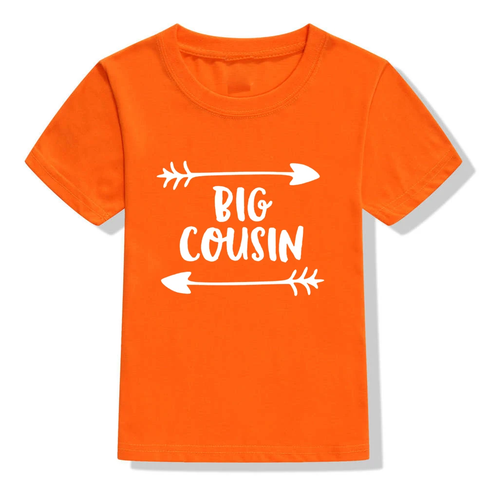 Рубашка «Большой двоюродный брат» Детская летняя футболка с короткими рукавами футболки для маленьких мальчиков и девочек, модные топы для детей, крутая праздничная одежда - Цвет: 43R8-KSTOG-