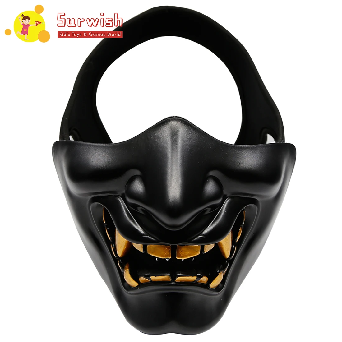 

Surwish Battleground Devil Pattern Half Face Protective Mask Tactical Mask For Outdoor Games/for Airsoft Halloween 8 Color