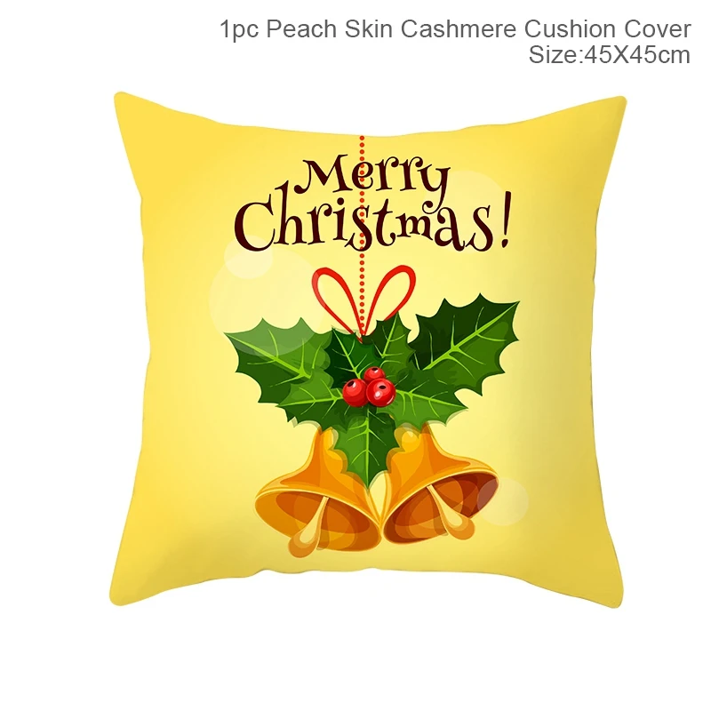 QIFU 45x45cm Christmas Pillowcase Merry Christmas Decoration for Home Christmas Gifts Xmas Decor Natale Happy New Year - Цвет: Pillowcase 7