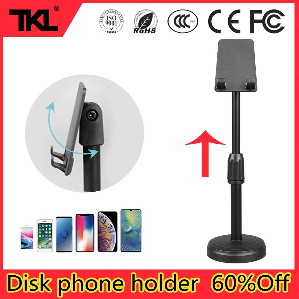 

TKL phone stand Adjustable telescopic Live phone holder microphone stand iphone Android Tablet Computer Universal
