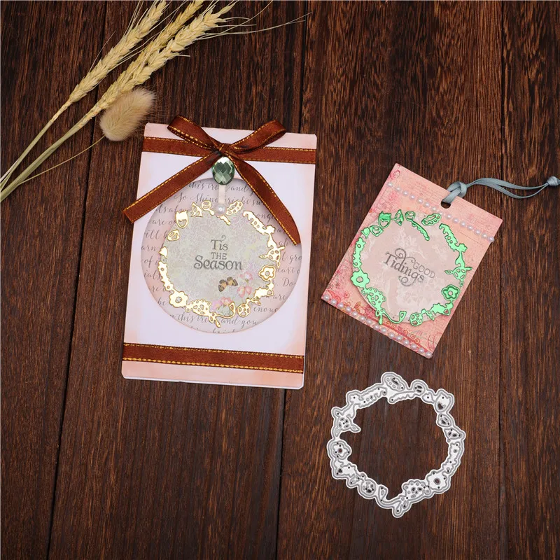 

DiyArts Flower Leaves Dies Wreath Metal Cutting Dies New 2019 for Card Making Scrapbooking Embossing Cuts Stencil Craft Dies