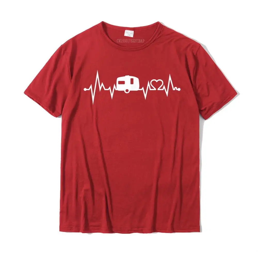 New Design Men Tshirts Summer Printing T Shirt All Cotton Short Sleeve Fitness Tight Tops Shirts Round Neck Free Shipping Caravan Heartbeat EKG Camper Camping Funny Gift T-Shirt__MZ16979 red
