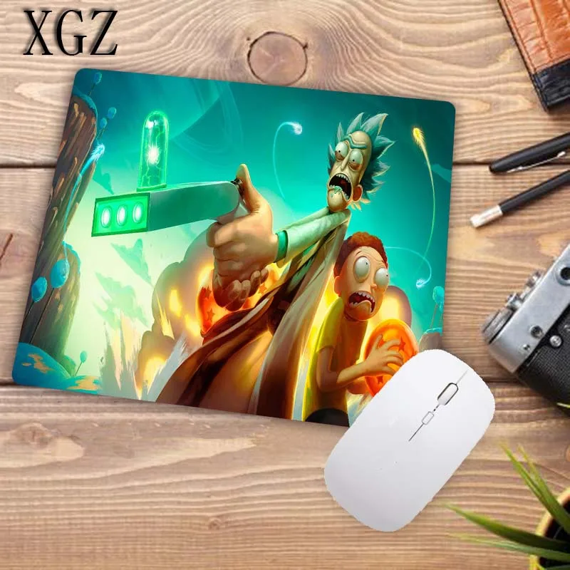 XGZ Anime Rick and Morty Large Speed Mouse Pad Gamer Lock Edge Keyboard Mouse Mat Gaming Desk Mouse