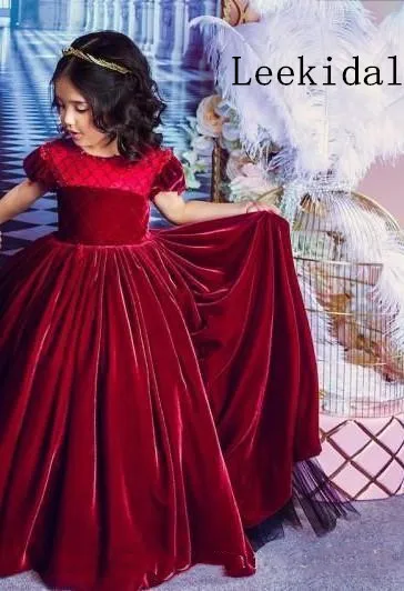 lovely-cheap-princess-simple-dark-red-velvet (3)