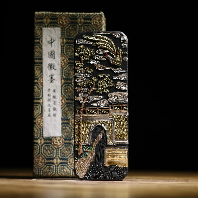 Китайские традиционные чернила Sumi-e твердые Anhui Old Hukaiwen inkstick для каллиграфии Hui mo Gui