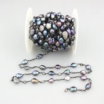 

5meters 1roll/lot New style rosary chain,fashion pearl bead component,handmade necklace/bracelet jewelry cheap wholesale