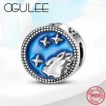 

925 Sterling Silver Beads 12 Constellations Leo Charm Beads Accessories fit Pandora Zodiac Sign Bracelet Original 925 Jewelry