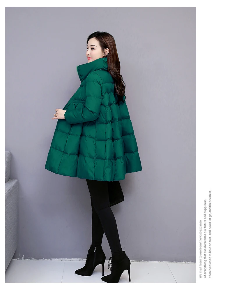 Winter Women Jacket Parka New Korean Zipper Cloak Down Cotton Jacket Long Outwear Fashion Warm Ladies Overcoat Padded Coat