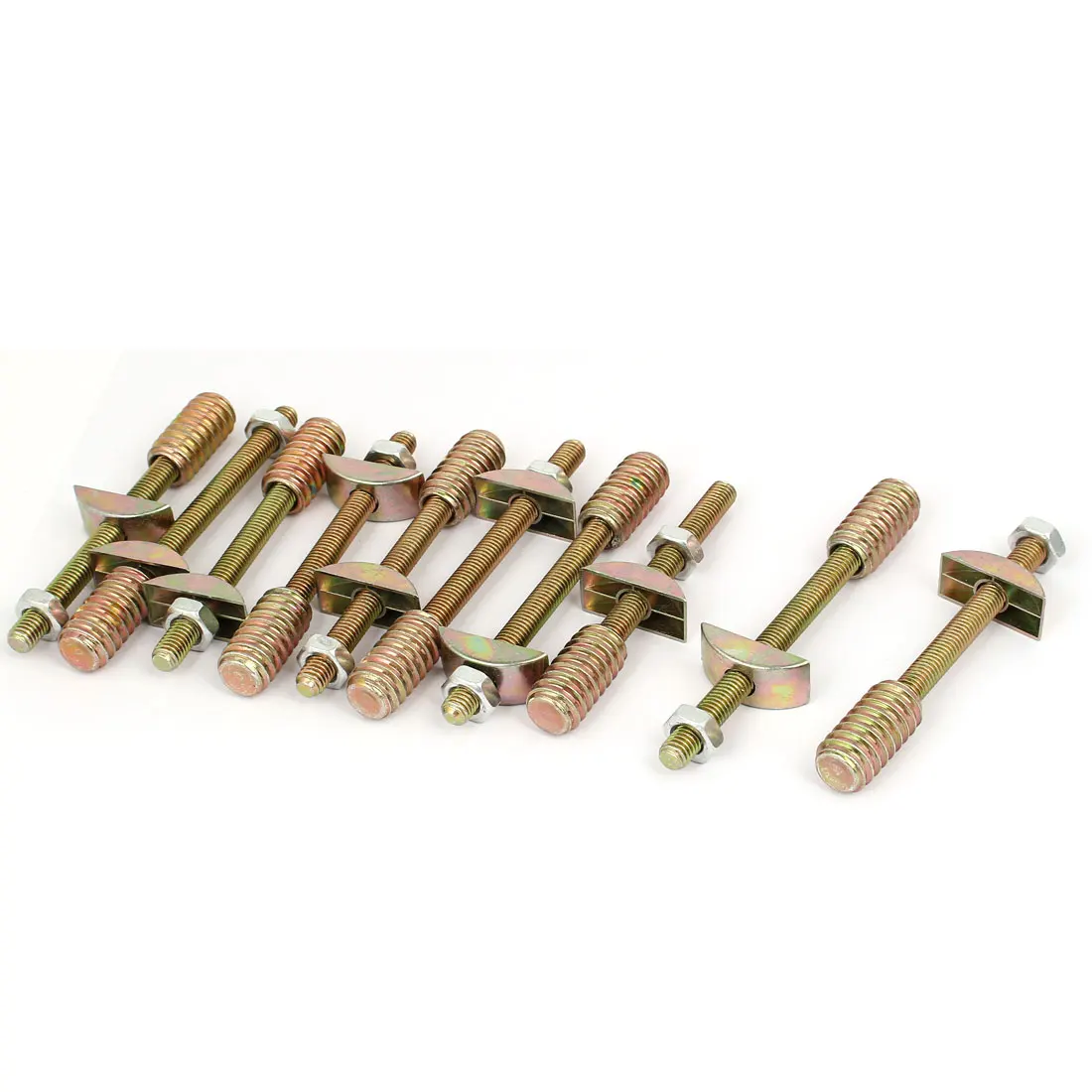 

uxcell Furniture Hardware Metal Half-Moon Nut Connecting Fitting Bronze Tone 10pcs