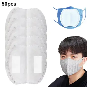 

50Pcs Round Square Dust Proof Anti Haze Disposable Inner Pads Filter For Mouth Mask Protective Mask Pads Filter For Mouth Mask