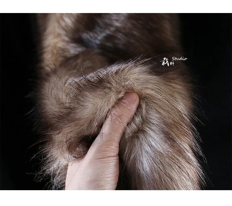 Искусственный Лисий мех трава ткань плотное пальто длинные волосы большая одежда дизайнерская коричневая осень зима ткань для одежды плюшевый мех tissu telas