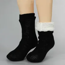 Sunny everest/Новинка года; мужские носки-тапочки; шерстяная домашняя теплая плюшевая обувь; ; размеры 40-44; Семейные носки; обувь-тапочки; Цвет Черный