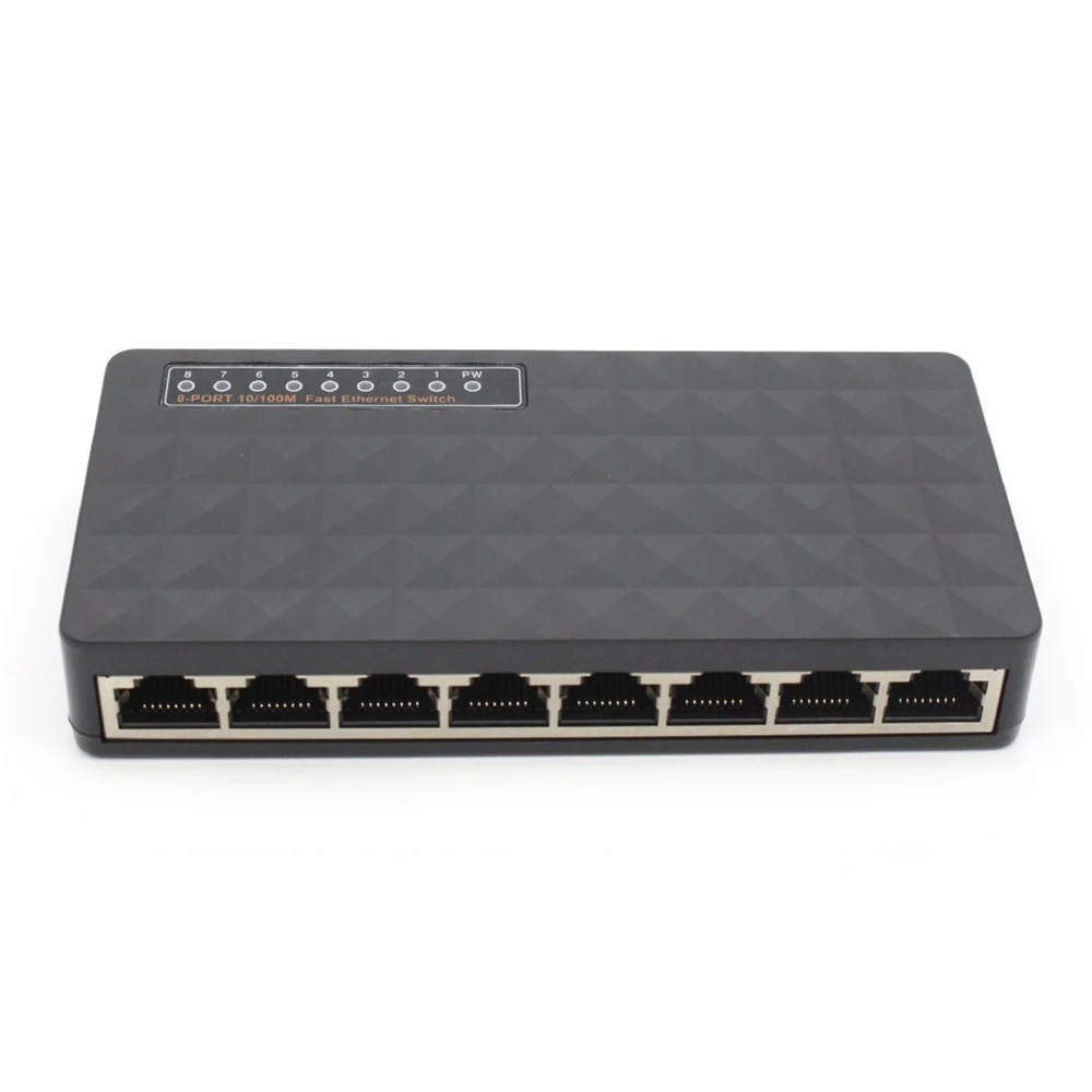 8 Порты сеть Swich 10/100 Мбит/с Fast Ethernet LAN RJ45 Переключатель HDMI концентратор Auto MDI полный/полудуплекс AC Prower адаптер