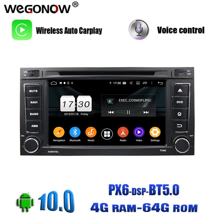 Автомобильный DVD плеер PX6 DSP Android 10 0 4 Гб ОЗУ 64 8 ядер GPS карта RDS радио Wi Fi Bluetooth 2002 для