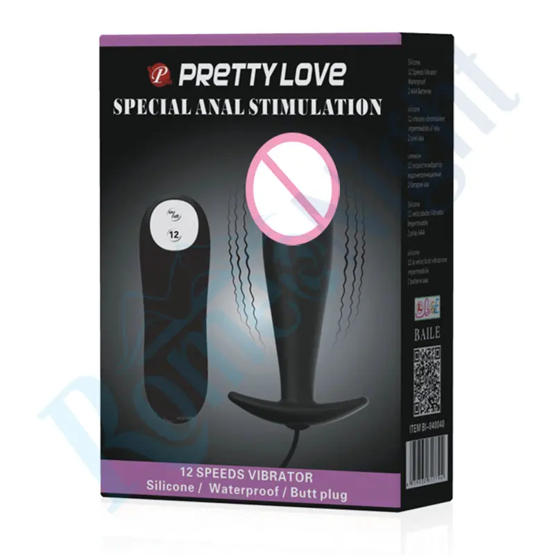 PrettyLove 12 функциональный фаллоимитатор Анальный вибратор силиконовый