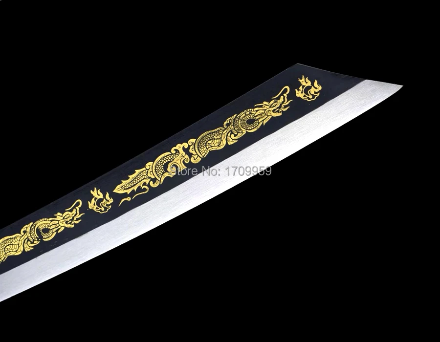 Dragon Theme KungFu Broadsword Sword Sharp High Carbon Steel Chinese Qing Dynasty King KangXi Saber WuShu Broad Knife