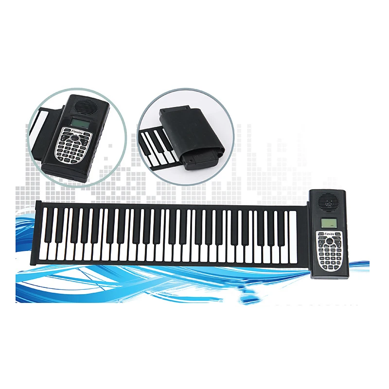 Hot with A Voice-over Keyboard Folding Hand Piano Electronic Musical Instrument Silicone Keyboard Manufacturer Keyboard Batch