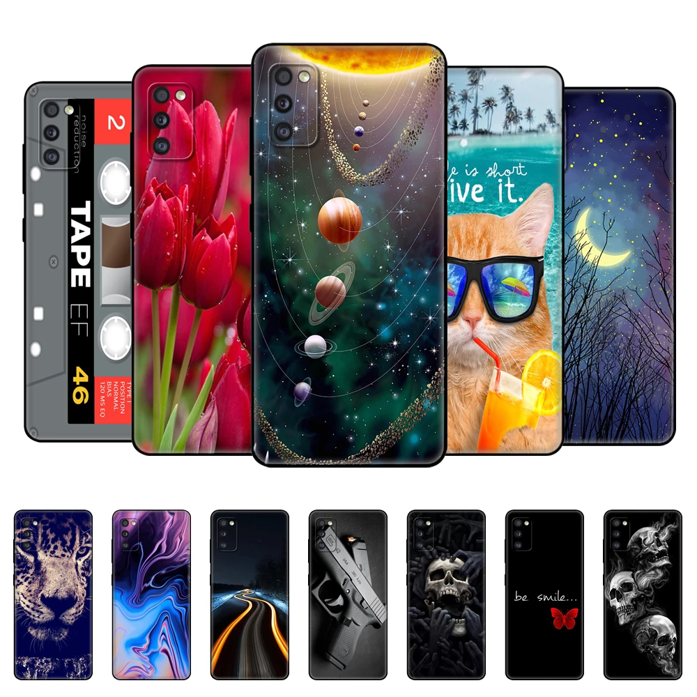 Per Samsung Galaxy A41 Custodia 6.1 "Cover Morbida In Silicone Per Samsung A41 Galaxy A41 A 41 A415 Custodia Protettiva In Tpu Nero