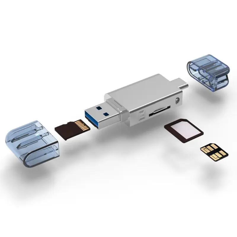 2в1 USB 3,0 type C для Micro SD TF считыватель карт памяти для huawei NM Nano Card PXPE