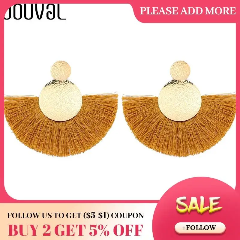 JOUVAL длинные серьги подвески в форме капли винтажные этнические с большой