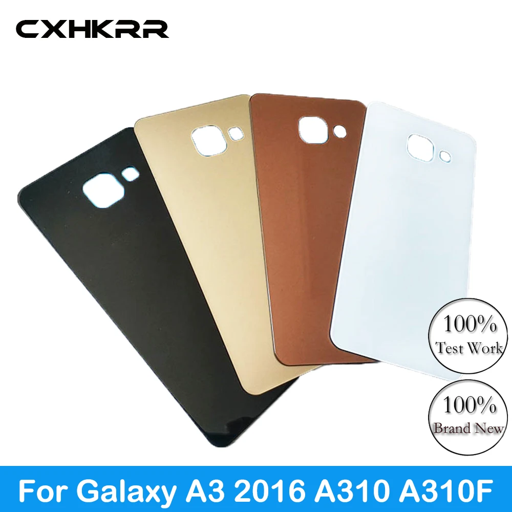 Для samsung Galaxy A310 A310F задняя крышка чехол для батареи 3D стекло задняя крышка корпуса для samsung A3, чехол для задней двери Замена