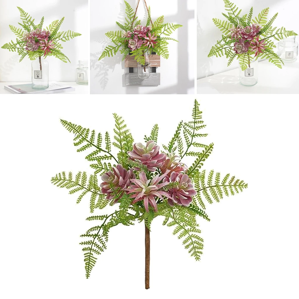 Artificial Succulents Plants Home Garden Decoration Flower Unpotted and Realistic Textured, Easy Clean