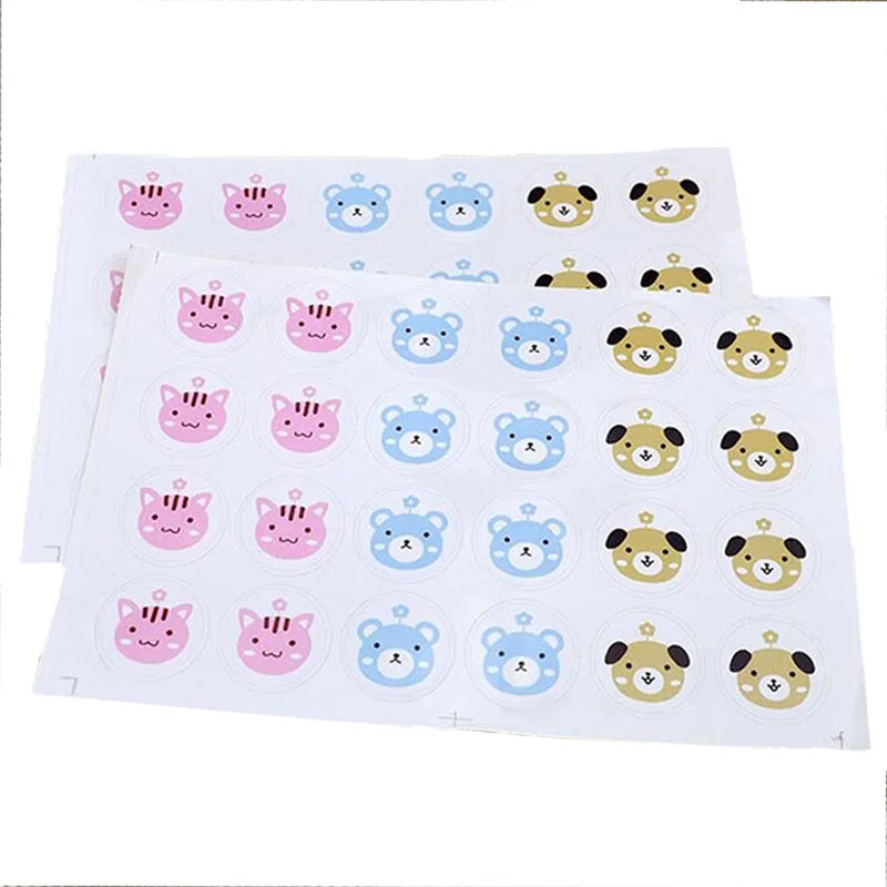 

90pcs/lot Lovely Animal design Cookies Packaging Handmade Sealing Label Kraft Sticker Baking DIY Gift Box Stickers