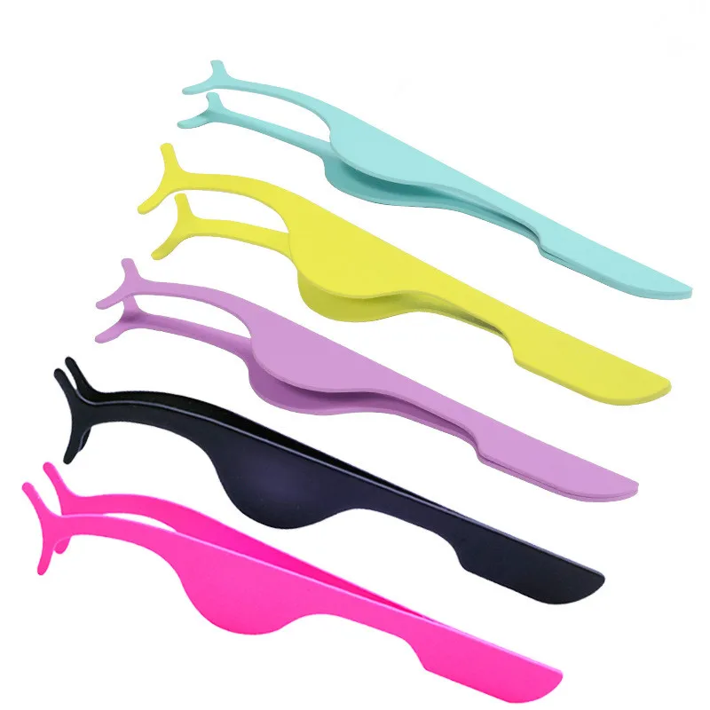 

Candy Color Eyelash Curler Tweezers Beauty Multifunctional False Eyelashes Stainless Auxiliary Clip Makeup Accessories Tools