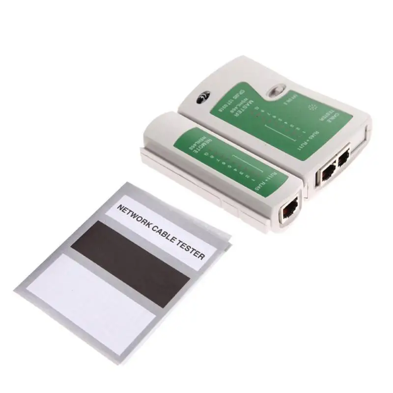 Кабельный тестер+ Обжимные Щипцы+ 100 RJ45 CAT5 5e разъем сетевой набор инструментов