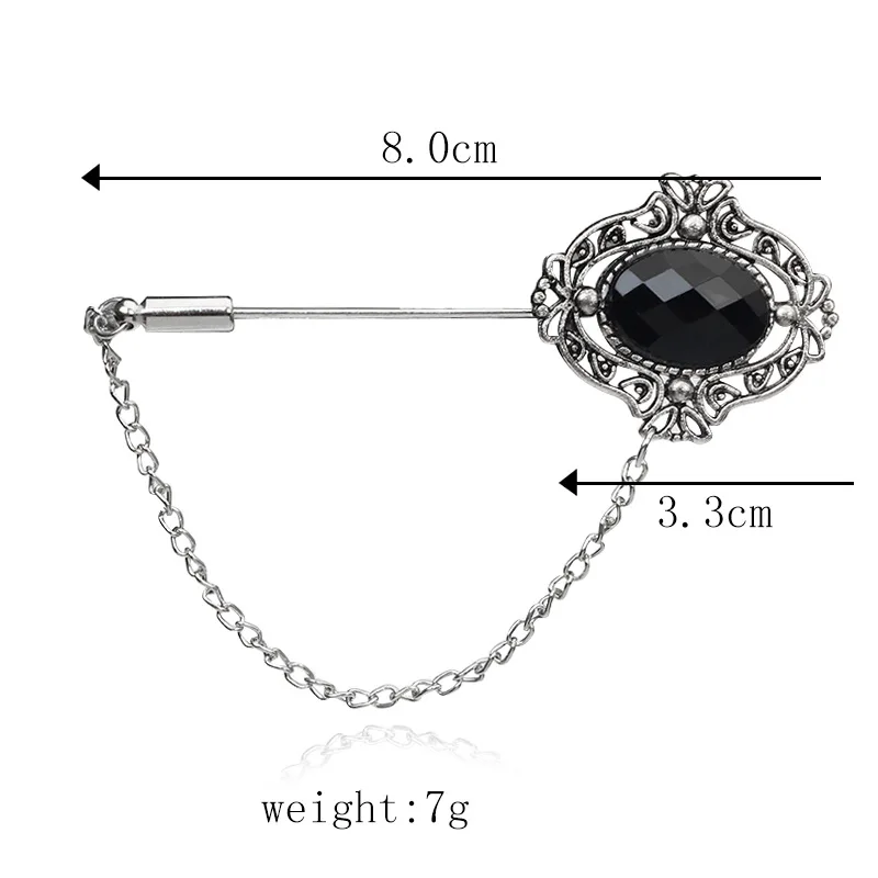 Alloy Rhinestone Lapel Stick Pin Brooch Pin Suit Shirt Pin For Mens Gifts Fashion Jewelry