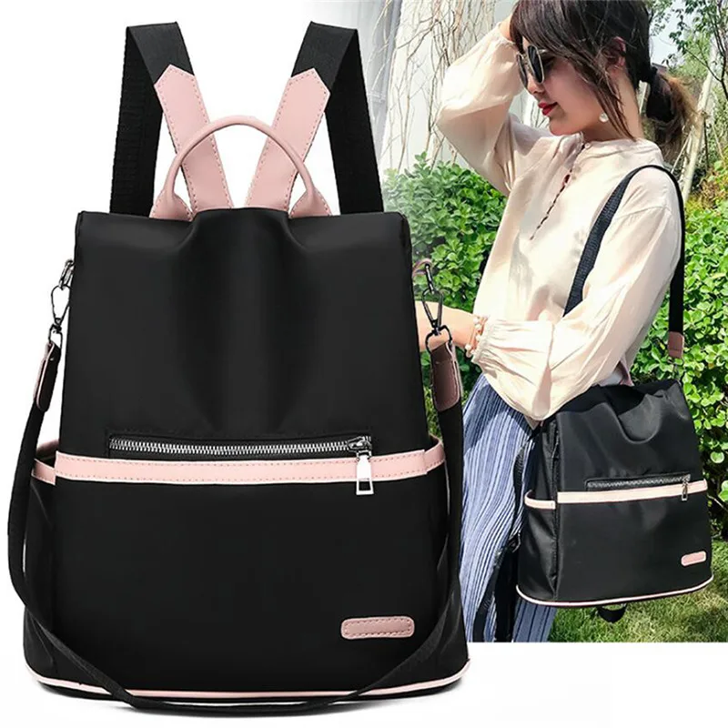 Mochila informal Oxford de nailon impermeable para mujer, mochilas escolares para adolescentes, bolsa de viaje de alta calidad