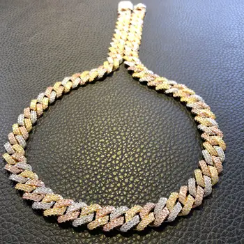 

Multi Prong cuban chain Link chain Choker (12mm) in