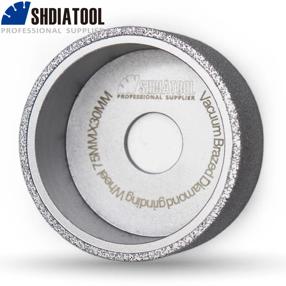 Dia75mmX30mm Hand-held Grinding Wheel Vacuum Brazed Diamond Flat Grinding Wheel Profile For Artificial Stone abrasive wheel,grinding wheel