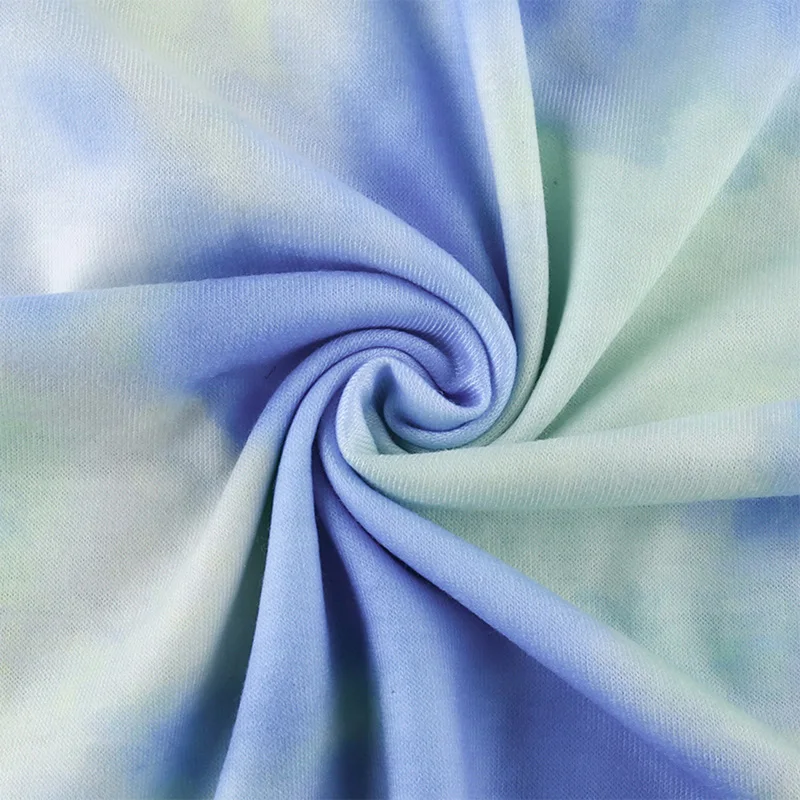 2020 галстук краситель футболка шорты женский комплект из двух частей Tye Dye