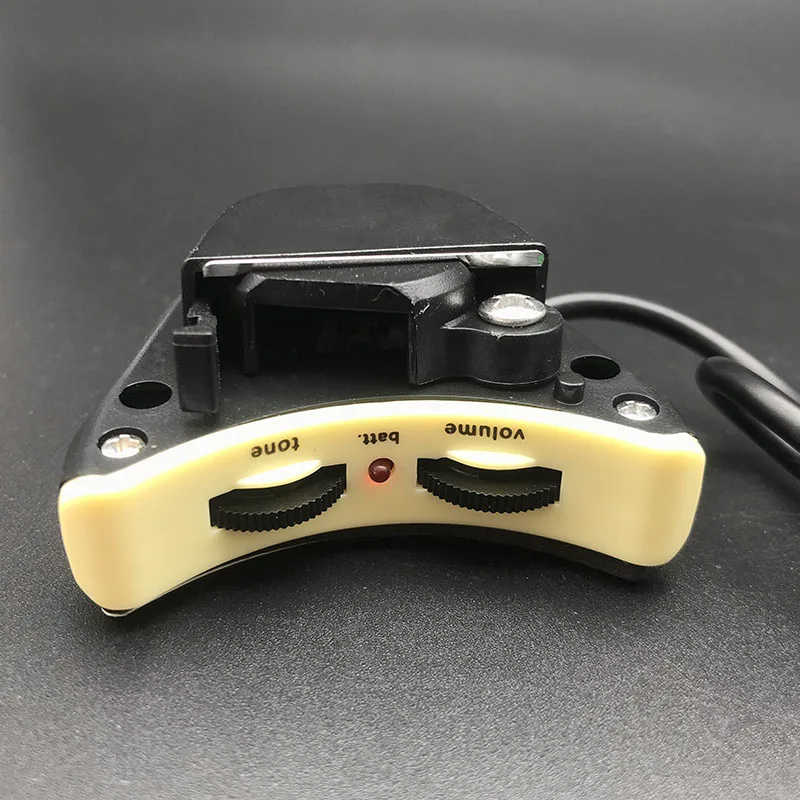 A-TUR укулеле пьезо Предварительный усилитель звукоснимателя система звукового отверстия Soundhole Preamp с регулятором громкости и тона для Укулеле