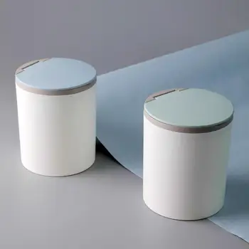 

Desktop Trash Can Creative Mini Plastic Bucket Bin 2 Colors Home Office Supplies Small Trash Bin Garbage Storage Cans Bin
