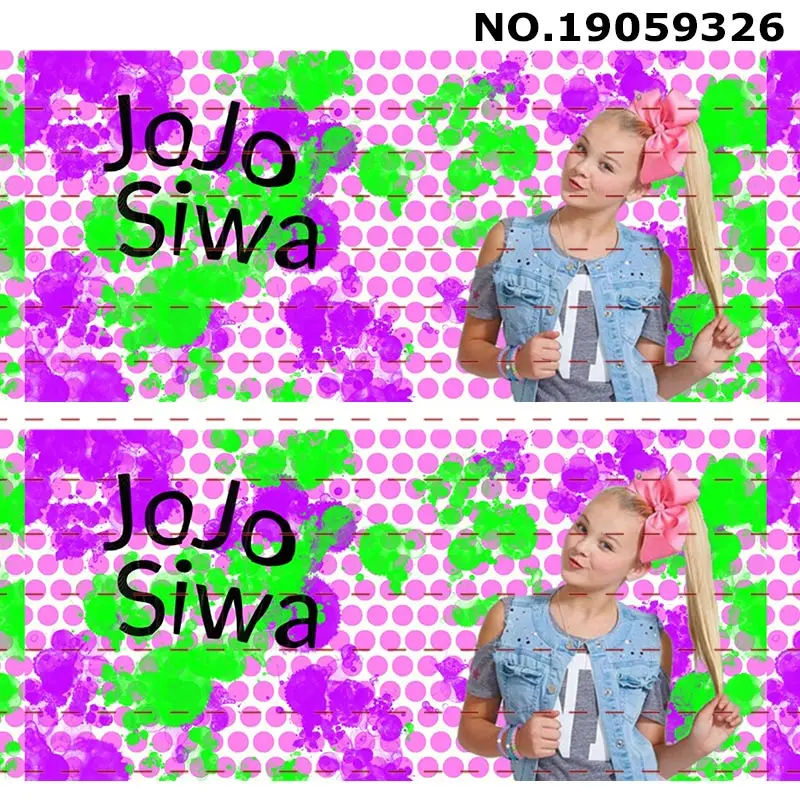 10 ярдов-разные размеры-новейшая Jojo Siwa лук узор Grosgrain ленты ручной работы аксессуары - Цвет: 19059326