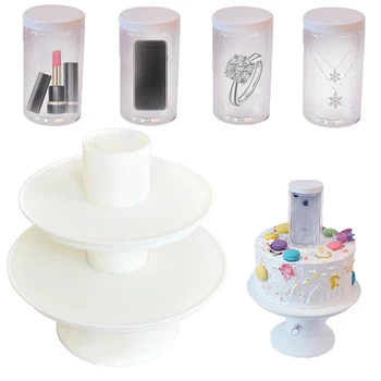 

Cake Stand Musical Popping Cakes Stand Happy Birthday Cake ATM Surprize Cakes with Gift Box Trigger Birthday Toys