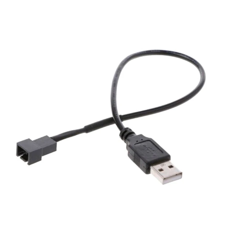 Cooling Fan Gaming Cooling Fan 32cm Adapter Cable USB 2.0 A Male To 4-Pin Connector Adapter Cable for 5V Computer PC Fan