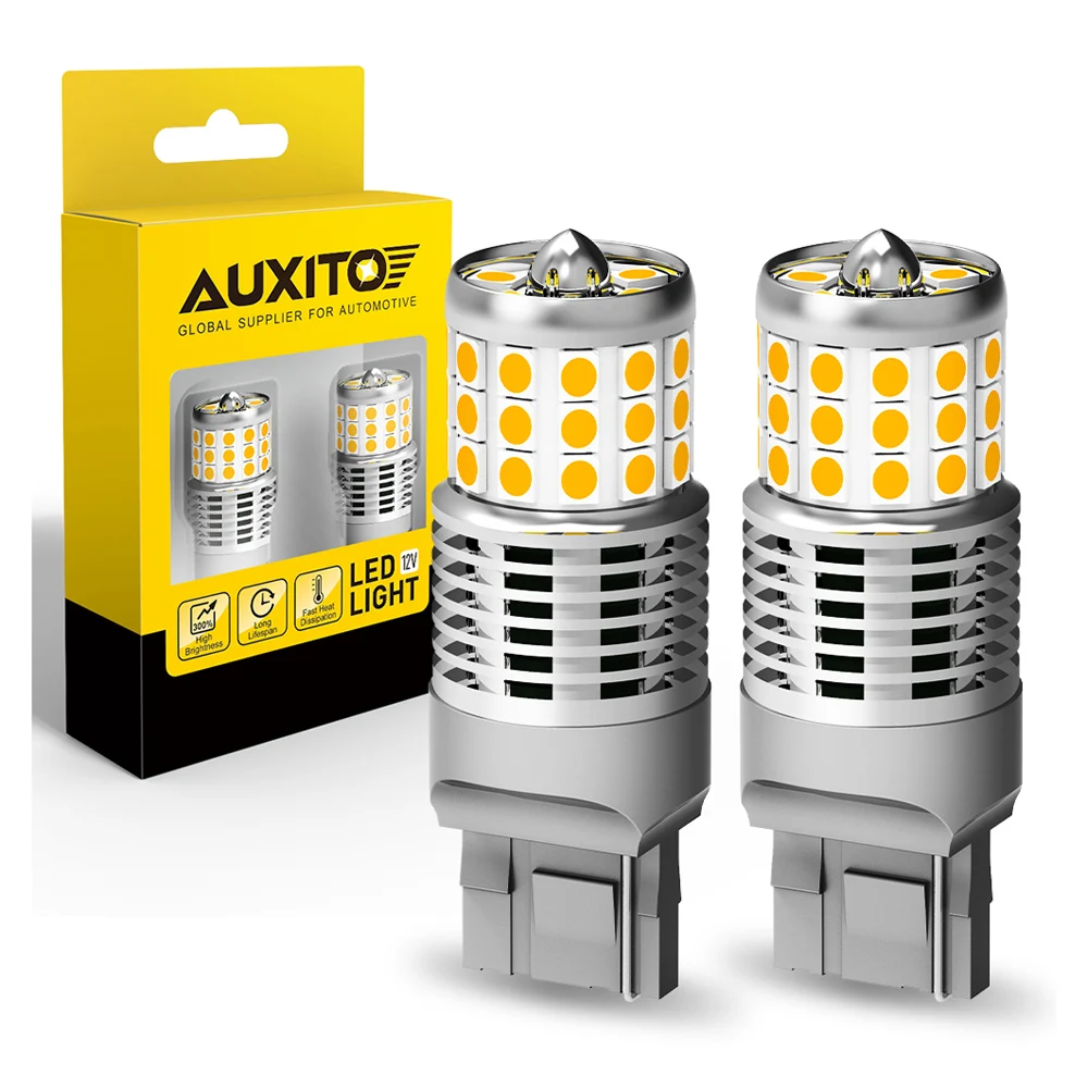 AUXITO 2 шт. W21W светодиодный Canbus Error Free T20 7440 лампы индикатора сигнала 2835SMD нет Hyper
