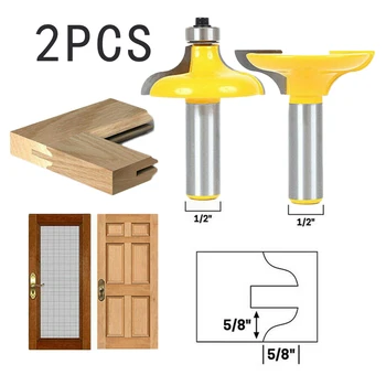 

2pcs/set 1/2 Inch Shank Milling Cutter Router Bits Panel Woodworking Power Tool