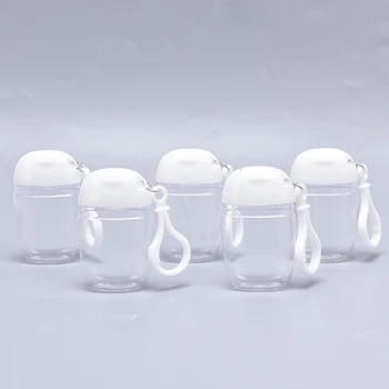 

1/3/5Pcs Transparent 30ML Empty Bottle Travel Cosmetic Container With Key Ring