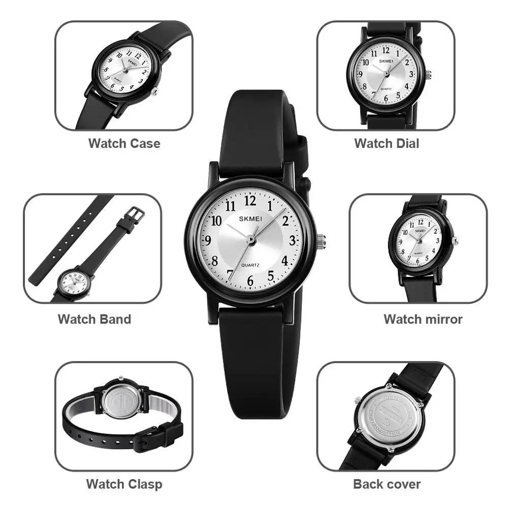 SKMEI 1659 Quartz Watch Dress Women Small Dial Design Waterproof Casual Trend Children Gift Clock Relogio Feminino reloj mujer afbeelding